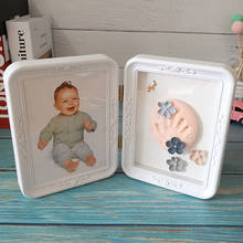 Фоторамка для новорожденных детей, глиняный коврик для моделирования следов рук, фоторамка «сделай сам», сувенир для девочек и мальчиков, детское украшение 2024 - купить недорого