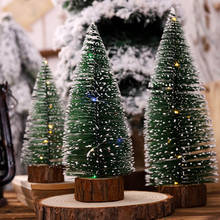 2019 Xmas Artificial Mini Christmas Tree with LED Light Faux Pine Tree Ornament Gifts for Home New Year Desktop Decoration 1PCS 2024 - buy cheap