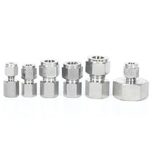 (5) Fit Tube OD 3-12mm To 1/8" 1/4" 3/8" 1/2" BSPP M10/M14/M16/M20 Female 304 Stainless Ferrule Pneumatic Fitting Pressure Gauge 2024 - buy cheap