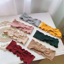 Diadema de algodón con nudo para mujer, accesorios para el cabello, turbante de punto de, Color sólido 2024 - compra barato