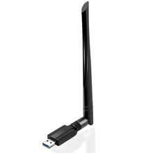 Adaptador de wi-fi, usb 3.0, ac 1200mbps, 5g/2.4g, dual band, dongle de rede sem fio com antena de alto ganho 5dbi, com suporte 2024 - compre barato