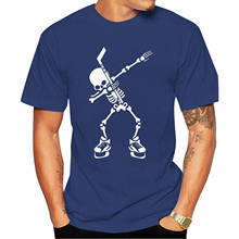 Забавная Мужская футболка с черепом, в стиле панк-рок, ружье, скелет, винтажная Готическая Мужская одежда, летние топы, новинка 2021 2024 - купить недорого