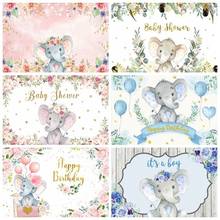 Elephant Backdrop Newborn Baby Birthday Photography Background For Photo Studio Safari Party Photophone Photocall Photozone 2024 - buy cheap