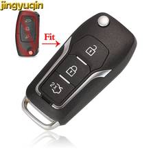 Jingyuqin Modified Flip Remote Car Key Shell For Ford Focus 2 3 Mondeo Fiesta Control Key Fob Case Replacement 3 Button 2024 - buy cheap