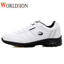 Novo homem sapatos de golfe branco preto anti deslizamento ao ar livre gofling sapatos homens confortáveis tamanho grande 38-46 esporte tênis de golfe 2024 - compre barato