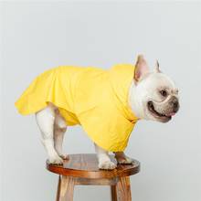 Chubasquero para perro Bulldog francés, abrigo de lluvia para perros pequeños y medianos, ropa impermeable de peluche, Schnauzer, Chihuahua, Corgi, chaqueta JXC01 2024 - compra barato