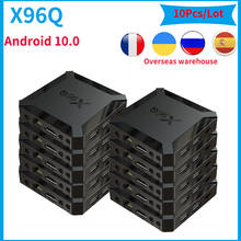 10 pces x96q allwinner h313 smart tv box android 10 2gb 16gb 2.4g wifi 4k media player google completo hd 1080p conjunto caixa superior x96 tvbox 2024 - compre barato