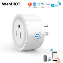 Wenhiot wi fi plug eua adaptador tuya automação residencial inteligente tomada temporizador inteligente trabalho com o google casa alexa 2024 - compre barato