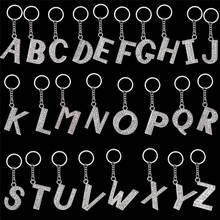 2022 Fashion Crystal Rhinestone Alphabet Keyring Initial Letter Key Ring Chain Unisex Keychain 26 Letters Key chain 2024 - buy cheap