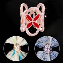 New Flowers Brooch Scarf Buckle Jewelry Accessories Shawl Buckle Ring Clip Scarves Buckle Luxury Simple Women Girl Party Gifts 2024 - buy cheap