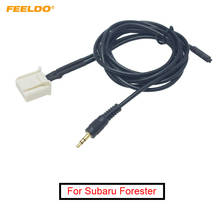 Feeldo cabo de áudio para carro, cabo de áudio de rádio de cd com conector de 3.5mm para carro subaru forester 2013, adaptador de fio auxiliar, 5 peças 2024 - compre barato