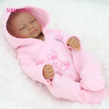 NPKDOLL 10 Inch Mini Dolls Full Vinyl Reaborn Baby African American Baby Lifelike Bebe Reborn Menino Dolls Toy For Girls Doll 2024 - buy cheap