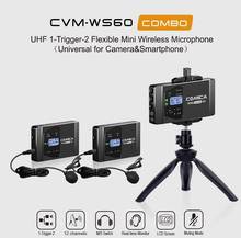 COMICA Microphone CVM-WS60 COMBO Trigger Flexible Mini Wireless Mic System for Smartphone Camera Recording Studio professional 2024 - buy cheap