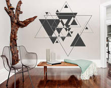 Minimalist Art Triangles Decal Wall Office Decor Modern Popular Office Interior Wall Stickers DIY Wallpapers Murals Hot LC1613 2024 - buy cheap