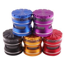 Tobacco Grinder Metal Internally Visible Aluminum 4layers 63mm Grinder Herb Spice Crusher Pipe Smoke for Smoking  Accessories 2024 - buy cheap