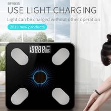Solar Charging APP Bluetooth Intelligent Electronic Weight Balance Body Fat Scale Support for Android or IOS 2024 - buy cheap