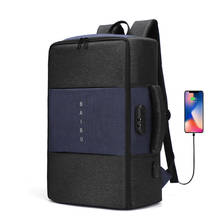 Mochila antifurto para laptop masculina, mochila de viagem multifuncional à prova d'água com usb, para bagagem, sem chave 2024 - compre barato