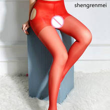 Shengrenmei Women Stockings Open Crotch Pantyhose Femme Tights Silk Stockings Women Plus Size White Red Lingerie Medias De Mujer 2024 - buy cheap