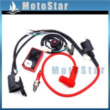 Wiring Loom Harness + Kill Switch + Ignition Coil + 5 Pin AC CDI Box + A7TC Spark Plug For 50cc-160cc Engine Pit Dirt Bike 2024 - buy cheap
