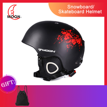 MOON лыжный шлем PC + EPS CE ультралегкий мужской женский мужской лыжный шлем интегрированно литой спортивный шлем для сноуборда скейтборда 2024 - купить недорого