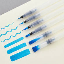 6 PCS Set Water Paint Soft Brush Pen Watercolor Brush Pen refillable Nylon Brush Tip Pen For Painting Drawing Art Supplies 2024 - купить недорого