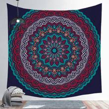 India Mandala Tapestry Psychedelic Hippie Night Tapestry Wall Hanging Boho Decor Wall Cloth Tapestries Mandala Wall Carpet IBOWS 2024 - buy cheap