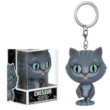 Disney Alice in Wonderland-cute Cheshire cat pocket  keychain pvc Action figure Collectible Toys for Children gift 2024 - buy cheap