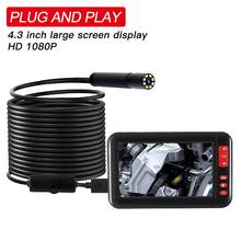 8mm 1080P Endoscope Camera with 4.3 Inch Screen Display 2000mAh 8 LED Light waterproof Inspection Borescope Camera 2024 - buy cheap