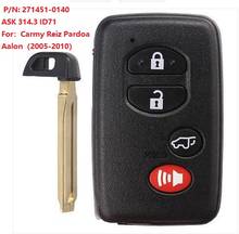 KEYECU Smart Remote Key Fob for Toyota Carmy Reiz Pardoa Aalon ( 3+1-SUV) ASK 314.3 ID71 P/N: 271451-0140 2024 - buy cheap
