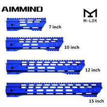 Плавучая направляющая AEG M4 M16 AR15, 2 вида, синяя, 7/10/12/15 дюймов, с цилиндрической гайкой, для охоты 2024 - купить недорого