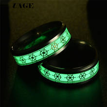 UAGE 2018 Fashion Ring Luminous Rings Glow In Dark  Rings Finger Ringe Gold Silver Color  Man Hand Jewelry 2024 - buy cheap