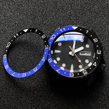 Flat ceramic bezel insert 38*31.5mm  Double color No Luminous For Seiko SKX007 SKX009 watch parts 2024 - buy cheap