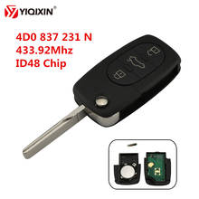 YIQIXIN Flip Folding Remote Car Key For Audi TT A4 A6 A8 Quattro 4D0837231N 433.92Mhz With ID48 Transponder Chip 4D0 837 231 N 2024 - buy cheap