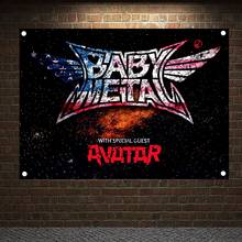 Music Theme BABYMETAL Wall Hanging Pop Rock Band Signboard Flag Banner Rock Music Stickers Canvas Painting Tapestry Wall Art 2024 - buy cheap