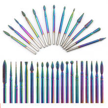 1pc Rainbow Diamond Nail Drill Bit Milling Cutter Rotary Cuticle Clean Files for Manicure Machine Burr Nail Files Accessories 2024 - buy cheap