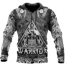 Viking Warriors Tattoo 3D All Print Plus Hoodie Man Women Harajuku Outwear Zipper Pullover Sweatshirt Casual Unisex Jacket 2024 - buy cheap