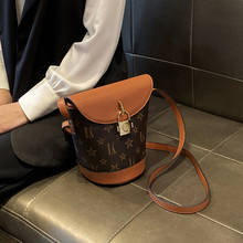 Bolsa balde feminina, bolsa de ombro simples de alta qualidade, retrô, vintage, designer de luxo 2024 - compre barato