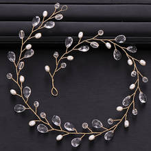 New Rhinestone Pearl Crystal Hair Accessories Bridal Tiara Wedding Headband Gold Headband Accessories Women's Hair Accessories 2024 - buy cheap