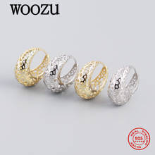 Woozu real 925 prata esterlina oco para fora flor hoop brincos para as mulheres charme festa de casamento boêmio jóias finas acessórios 2024 - compre barato