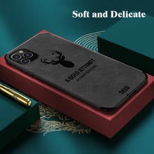 Luxury Christmas Deer Leather Case For iPhone 12 11 Pro XS MAX XR X SE2020 7 8 Plus Shockproof Silicone Protective Cases Cover 2024 - buy cheap