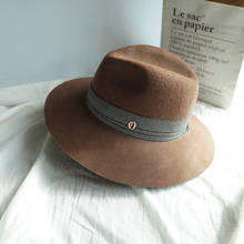 Chapéu de feltro de lã australiana chapéu feminino festa de casamento chapéu fedora senhoras floppy cinza fita igreja derby chapéus 2024 - compre barato