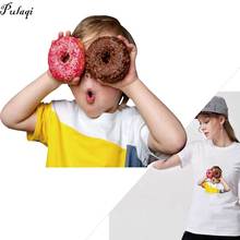 Little boy com donuts thermo adesivos em roupas apliques ferro em remendos de transferência para roupas diy transferência de calor adesivos 2024 - compre barato