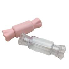 Tubo de vacío para brillo labial en forma de caramelo, tubo rojo y rosa para brillo de labios, envase para cosméticos, tubo transparente para brillo de labios 2024 - compra barato