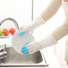 1 Set Waterproof Rubber Gloves kitchen dish washing mitten PVC light Household Restaurant Garden Multifunctional Cleaning gloves 2024 - buy cheap