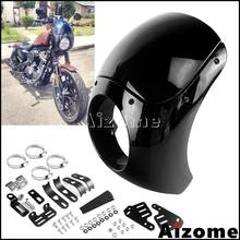 Motorcycle Outlaw Cover 5.75" Headlight Fairing 35mm-49mm Fork For Harley Sportster XL 1200 883 Dyna FXR XL FXD 5-3/4" Headlamp 2024 - buy cheap