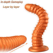 Soft Huge long silcone dildo flexible anal plug butt plug anal enorme beads erotic adult sex toys for woman men anua dilator 2024 - buy cheap