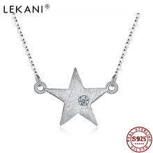 LEKANI 925 Sterling Silver For Women Star Necklaces Pendant Shiny Cubic Zirconia Necklace Fine Engagement Jewelry Hot Selling 2024 - buy cheap