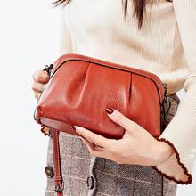 100% Genuine Leather Women Shoulder Messenger Bag Real Soft Cow Leather Crossbody Bag Ladies Small Purses Handbags High Quality 2024 - buy cheap