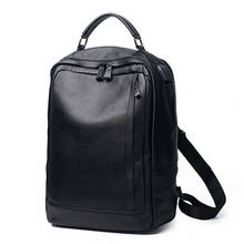 100% мужские рюкзаки из натуральной коровьей кожи, модный рюкзак для студента из натуральной кожи, роскошный бренд, большая сумка для ноутбука 2024 - купить недорого