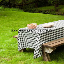 Buffalo Plaid Tablecloth Rectangular  Checkered Polyester Linen Table Cloth Overlay For Wedding Event Party Decoration 2024 - buy cheap